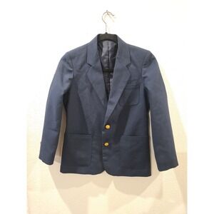 Farah Boys Blazer Sz 12 Navy Gold Buttons Academia School Uniform HolidayWedding